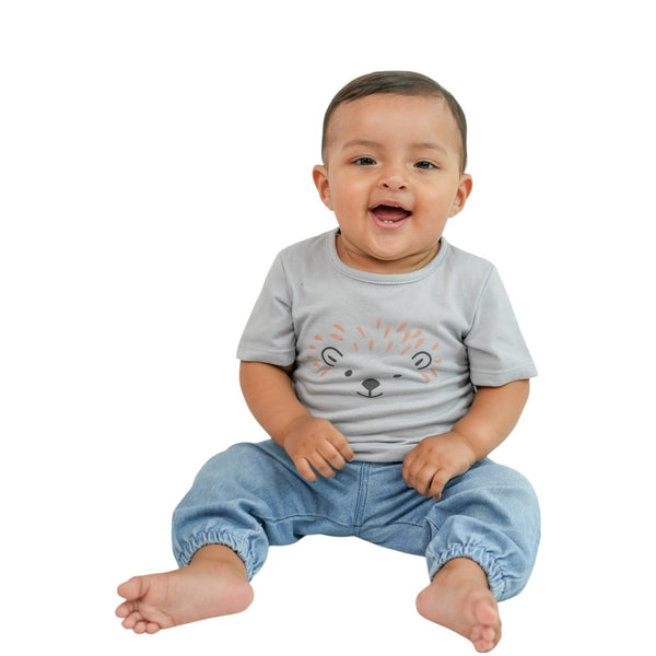 CAMISETA BEBE NINO PACK X2 MANGA CORTA ESTAMPADA