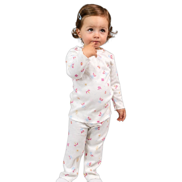 PIJAMA BEBE NIÑA MANGA LARGA PANTALÓN TELA ESTAMPADA