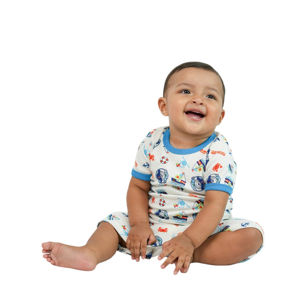 PIJAMA BEBE NINO MANGA CORTA SHORT ESTAMPADO