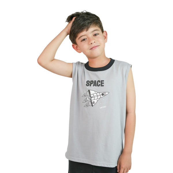 CAMISILLA NINO MANGA SISA ANCHA ESTAMPADO LOCALIZADO