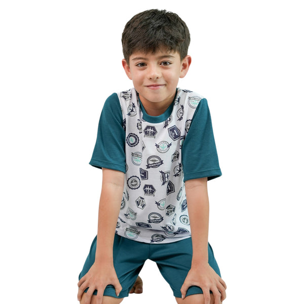 PIJAMA NINO MANGA CORTA ESTAMPADA SHORT