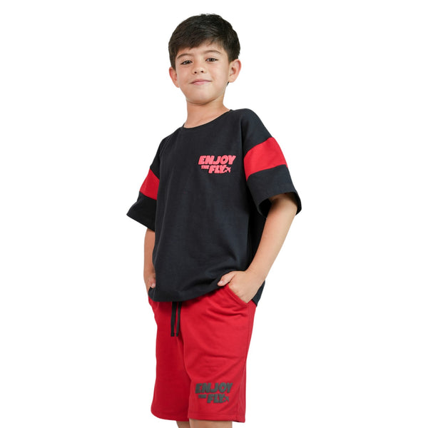 CONJUNTO SHORT MANGA CORTA BERMUDA ESTAMPADO