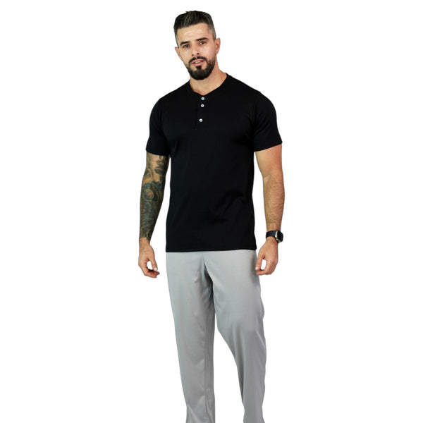PIJAMA HOMBRE MANGA CORTA CUELLO NERU PANTALON