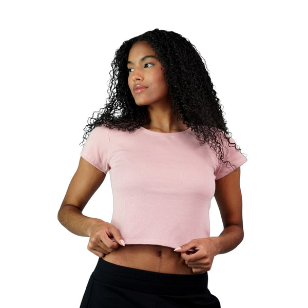 CAMISETA TELA RIB MUJER MANGA CORTA
