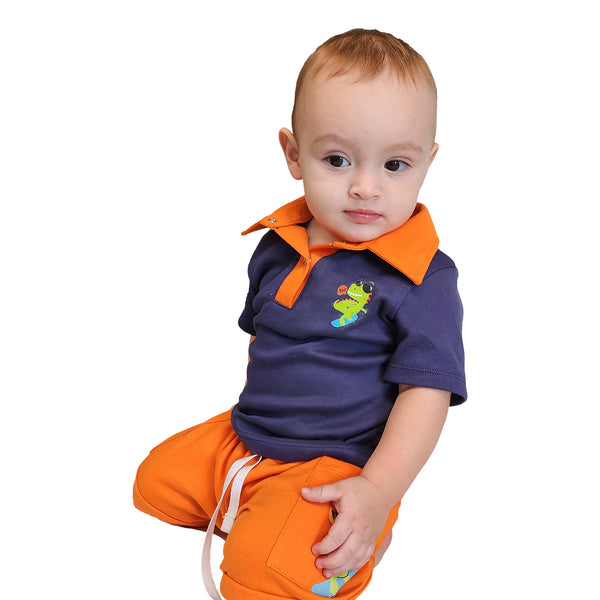 CAMISETA BEBE NIÑO MANGA CORTA TIPO POLO