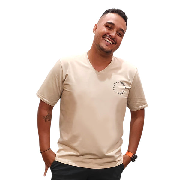 CAMISETA HOMBRE CUELLO V MANGA CORTA ALGODÓN LYCRA