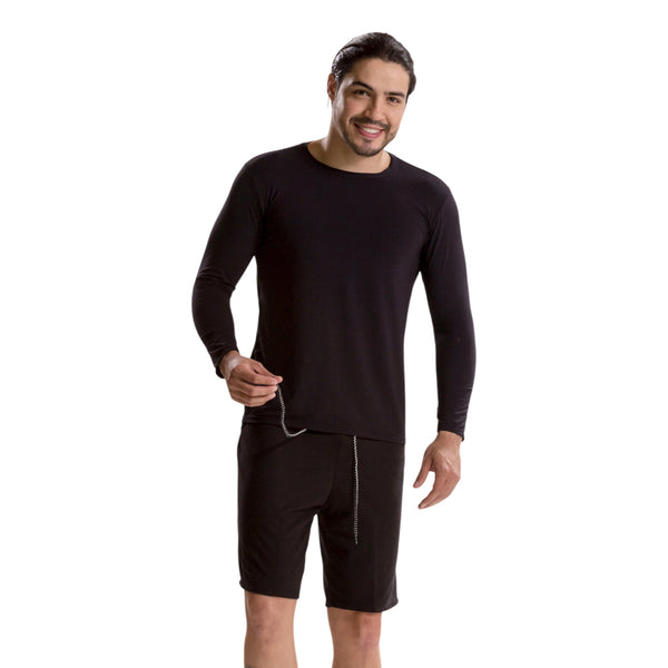 CAMISETA HOMBRE TELA MYCROFIBRA MANGA LARGA