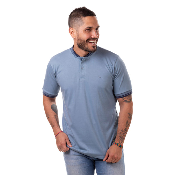 CAMISETA HOMBRE TIPO POLO MANGA CORTA CUELLO NERU