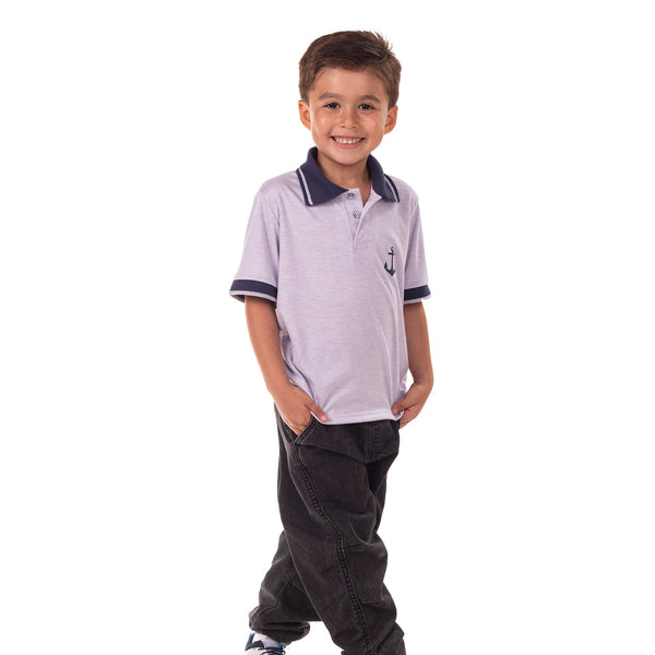 CAMISETA TIPO POLO NIÑO MANGA CORTA