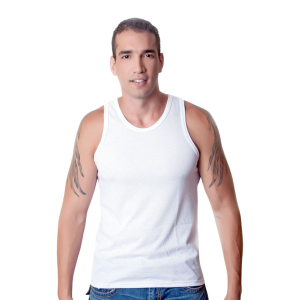 CAMISILLA HOMBRE TELA RIB BLANCO