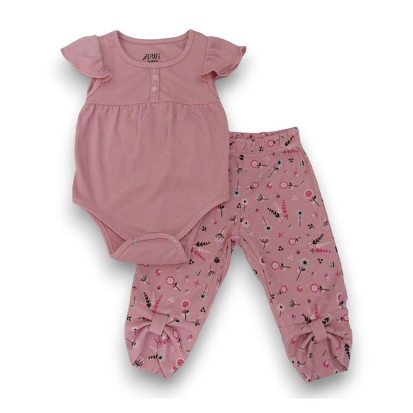 CONJUNTO BEBE NIÑA BODY MANGA BOLERO LEGGINS BOTA MOÑO