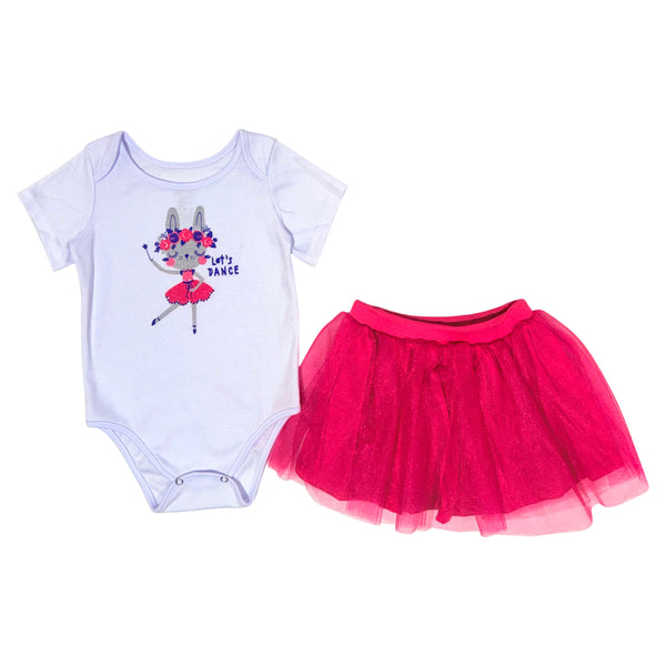 CONJUNTO BODY BEBE NIÑA FALDA TULL
