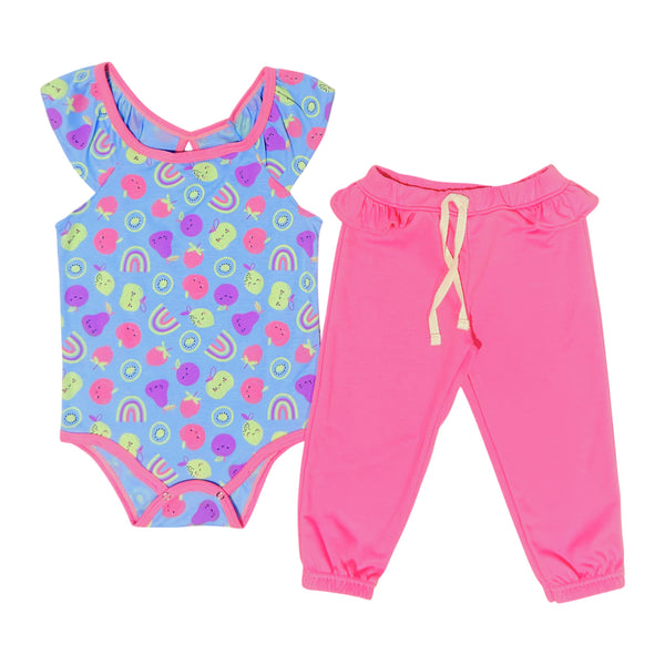 CONJUNTO BEBE NIÑA BODY MANGA CORTA JOGGER