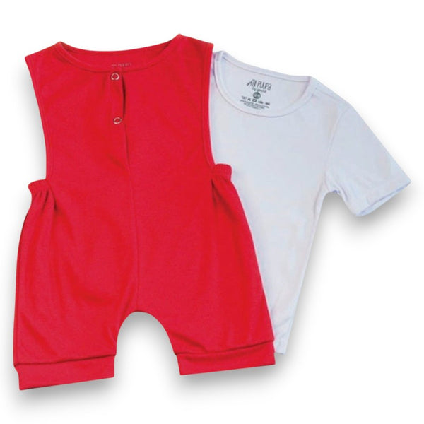 CONJUNTO BEBE ENTERIZO BORDADO CAMISETA BLANCA