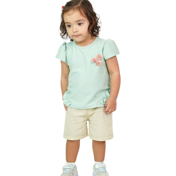 CONJUNTO BEBE NIÑA MANGA CORTA SHORT