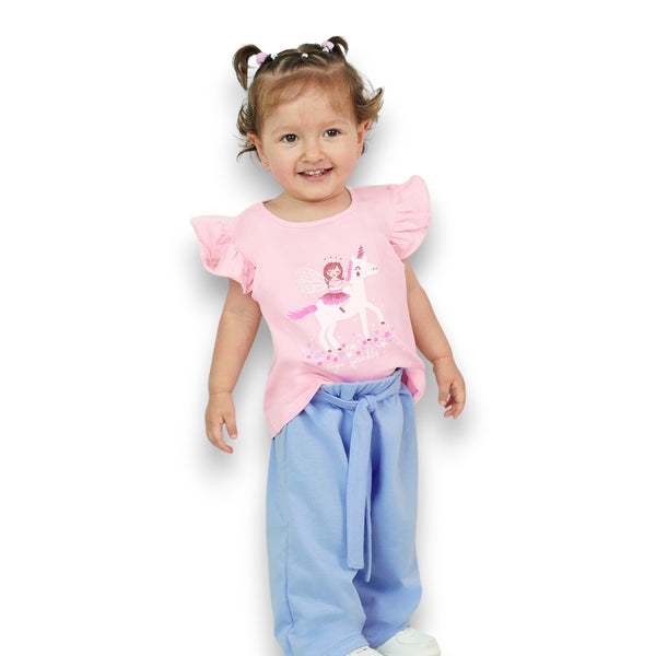CONJUNTO BEBE NIÑA MANGA SISA BOLERO PANTALÓN