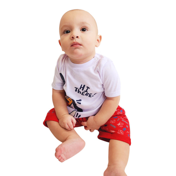 CONJUNTO BEBE NIÑO CAMISETA MANGA CORTA SHORT ESTAMPADO