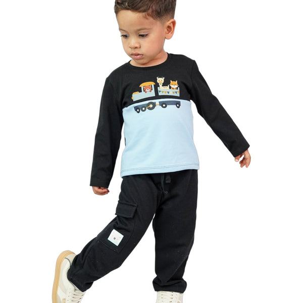 CONJUNTO BEBE NIÑO MANGA LARGA PANTALON
