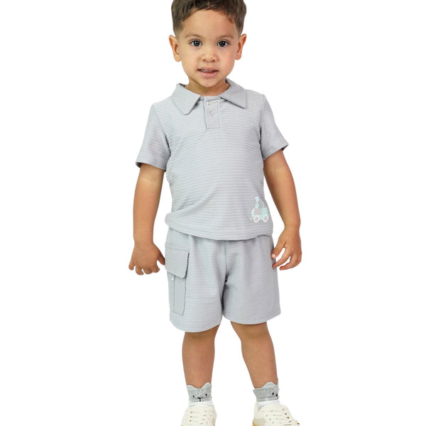 CONJUNTO BEBE NIÑO POLO MANGA CORTA SHORT