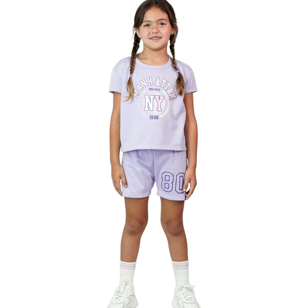 CONJUNTO NIÑA MANGA CORTA SHORT ESTAMPADOS