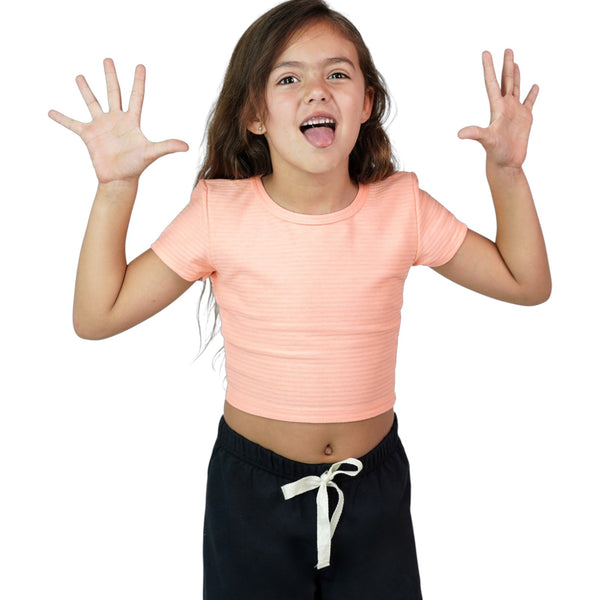 CROP TOP NIÑA MANGA CORTA