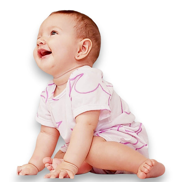ENTERIZO BEBE NIÑA MANGA CORTA ESTAMPADO