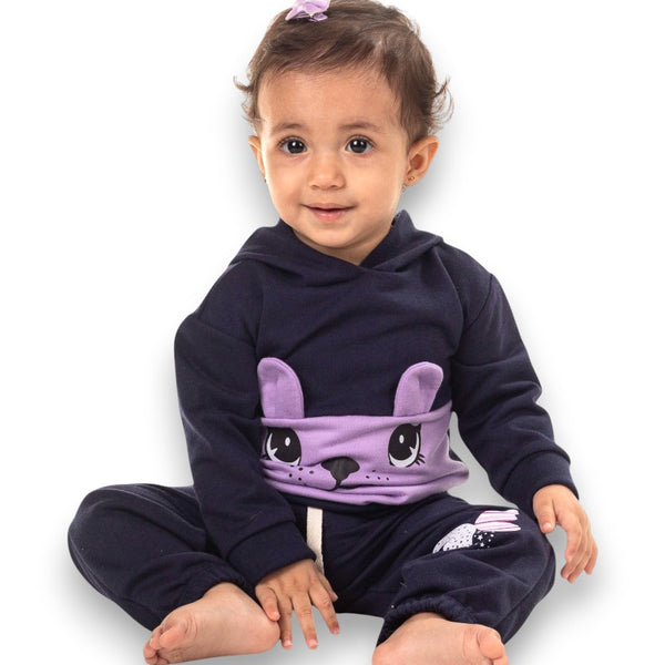 JOGGER BEBE NIÑA CON ESTAMPADO LATERAL