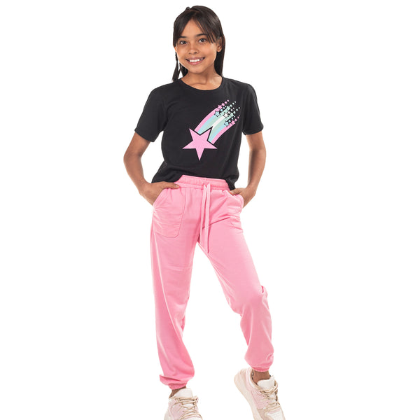 JOGGER NIÑA TELA BURDA BOLSILLOS