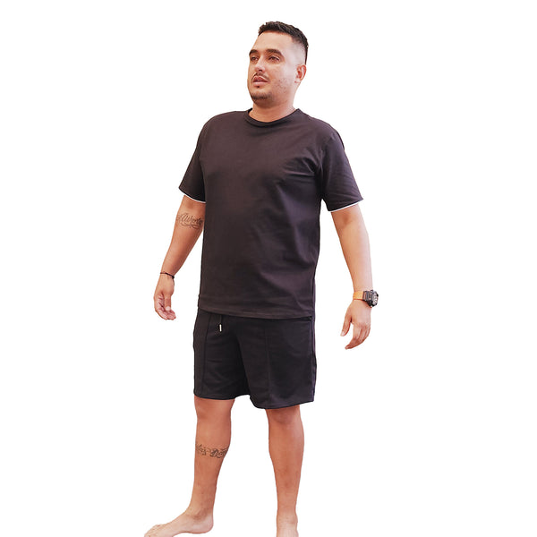MULTIUSOS HOMBRE CAMISETA MANGA CORTA CUELLO REDONDO BERMUDA BOLSILLOS