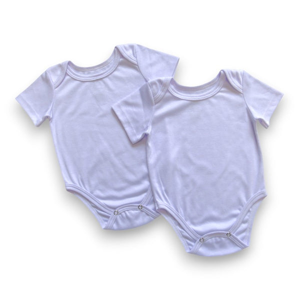 PACK X2 BEBE BODY MANGA CORTA BLANCO
