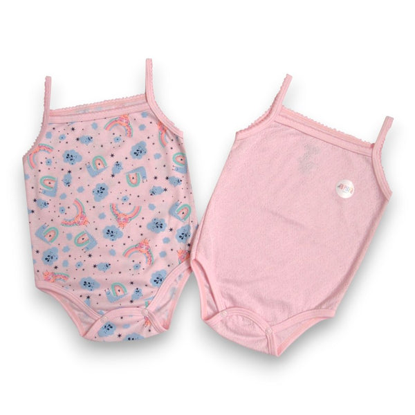 PACK X 2 BODYS BEBE NIÑA TIRAS