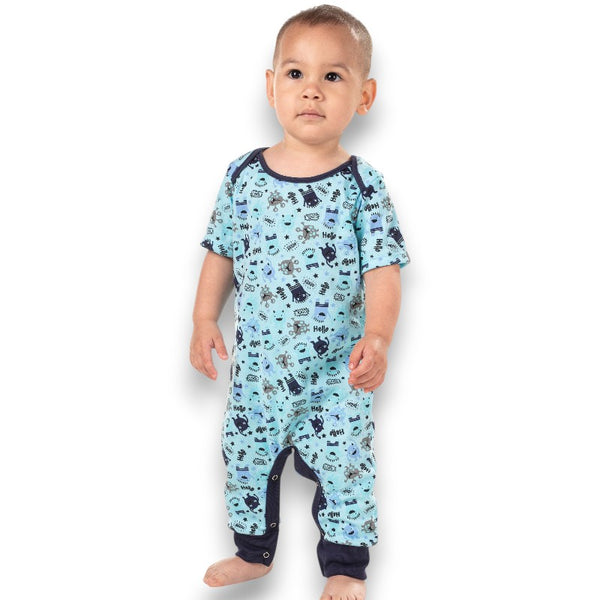 PIJAMA BEBE NIÑO ENTERIZO MANGA CORTA