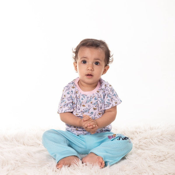 PIJAMA BEBE NIÑA MANGA CORTA PANTALON