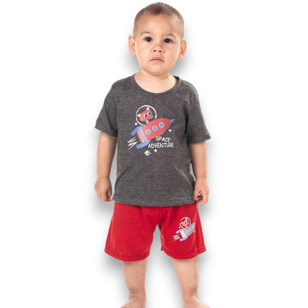 PIJAMA BEBE NIÑO MANGA CORTA SHORT FONDO ENTERO
