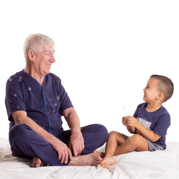 PIJAMA HOMBRE MANGA CORTA BOTONES PANTALON
