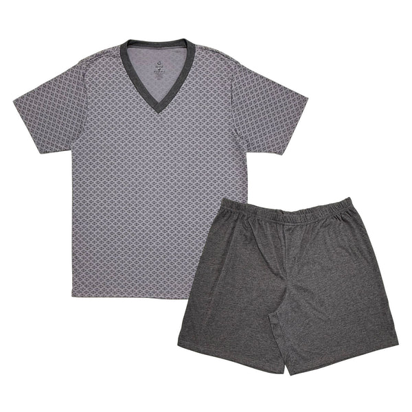 PIJAMA HOMBRE SHORT MANGA CORTA CUELLO V