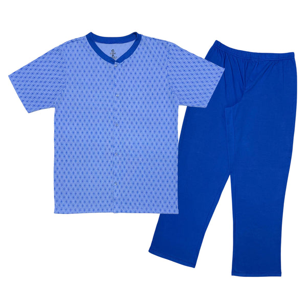 PIJAMA HOMBRE MANGA CORTA BOTONES PANTALON