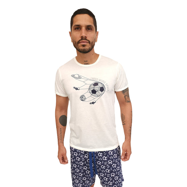 PIJAMA HOMBRE CAMISETA MANGA CORTA SHORT FONDEADO JUVENIL