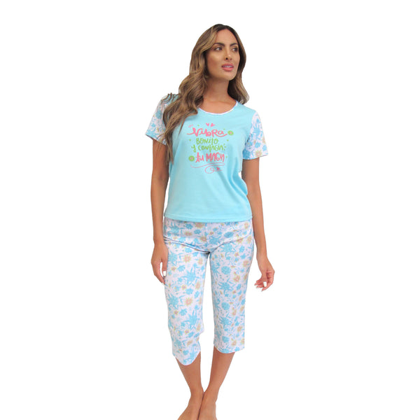 PIJAMA DAMA MANGA CORTA CAPRY MAMA E HIJA