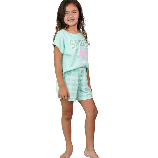 PIJAMA NIÑA MANGA CORTA SHORT ESTAMPADO