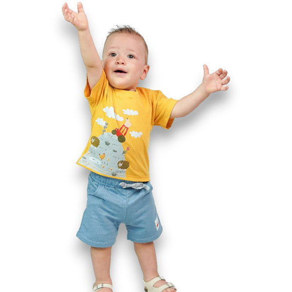 SHORT BEBE NIÑO APLIQUE