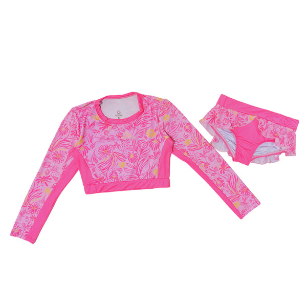 TRAJE DE BANO NIÑA  BUZO PANTY BOLERO FALDA