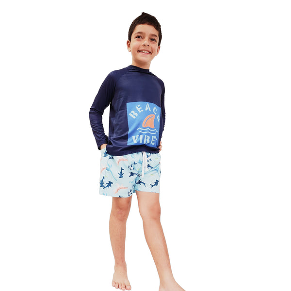 TRAJE DE BAÑO NIÑO MANGA LARGA PANTALONETA