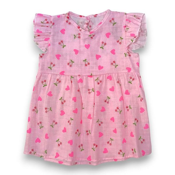 VESTIDO BEBE NIÑA MANGA CORTA BOLERO TEJIDO PLANO