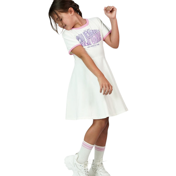 VESTIDO NIÑA MANGA CORTA ESTAMPADO LOCALIZADO