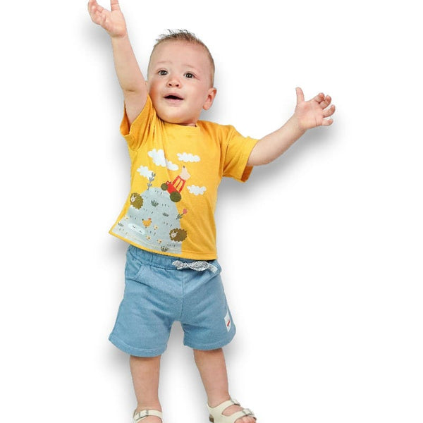 CAMISETA BEBE NIÑO MANGA CORTA ESTAMPADA